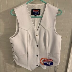 Highway Leather White Vest